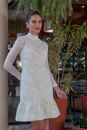 VESTIDO APLIQUE FLOR 26191