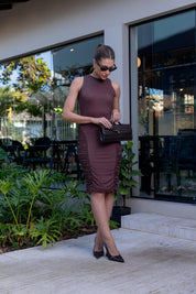 VESTIDO TULE DRAPEADO 26319