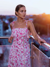 VESTIDO ESTAMPADO COM RENDA PALITO 26688
