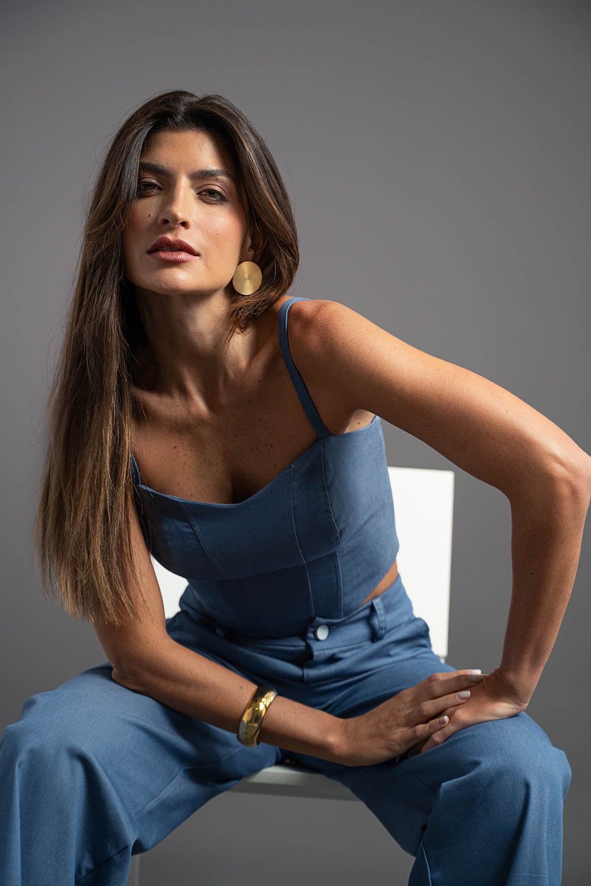 CROPPED CORSELET JEANS 26215