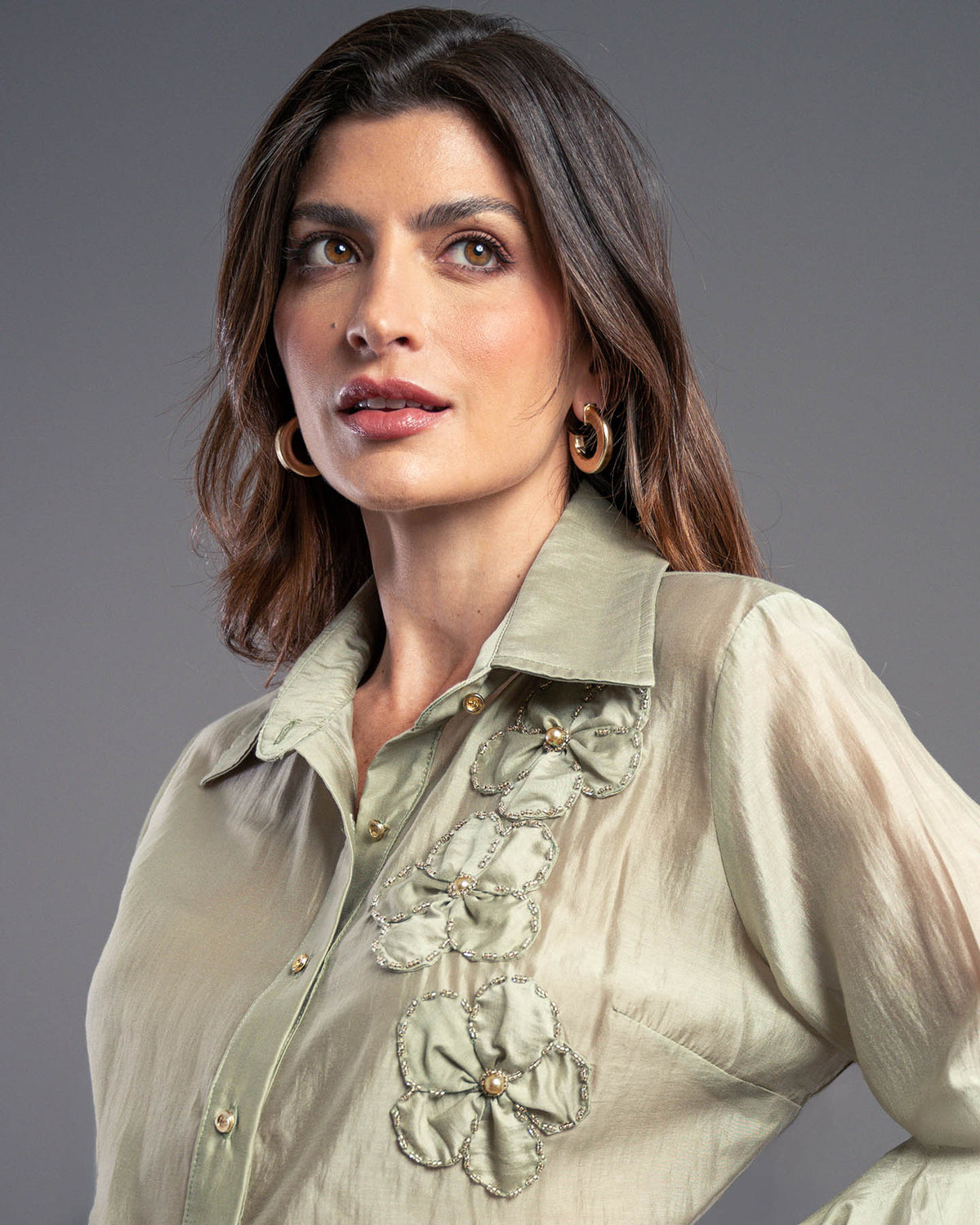 CAMISA FLOR BORDADA 26225