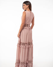 VESTIDO RECORTES RENDA 26115