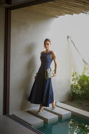 VESTIDO RECORTES BORDADO 26587