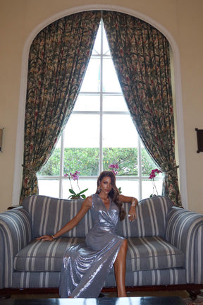 VESTIDO DRAPE  PRATA 25909