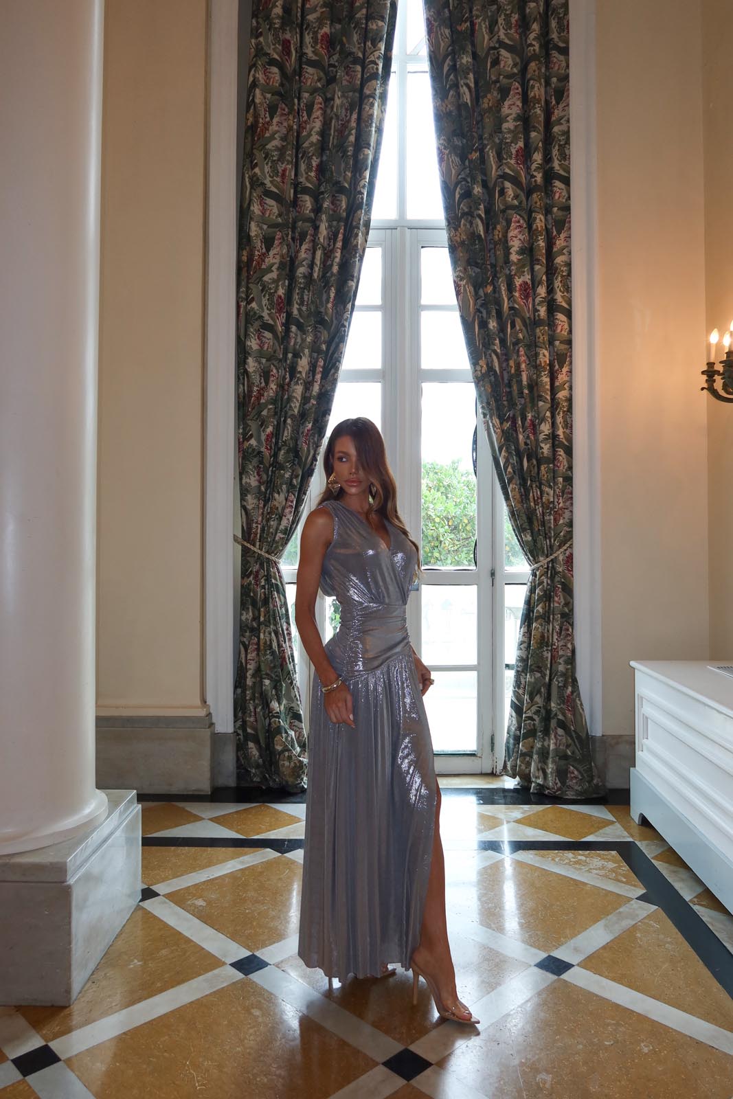 VESTIDO DRAPE  PRATA 25909