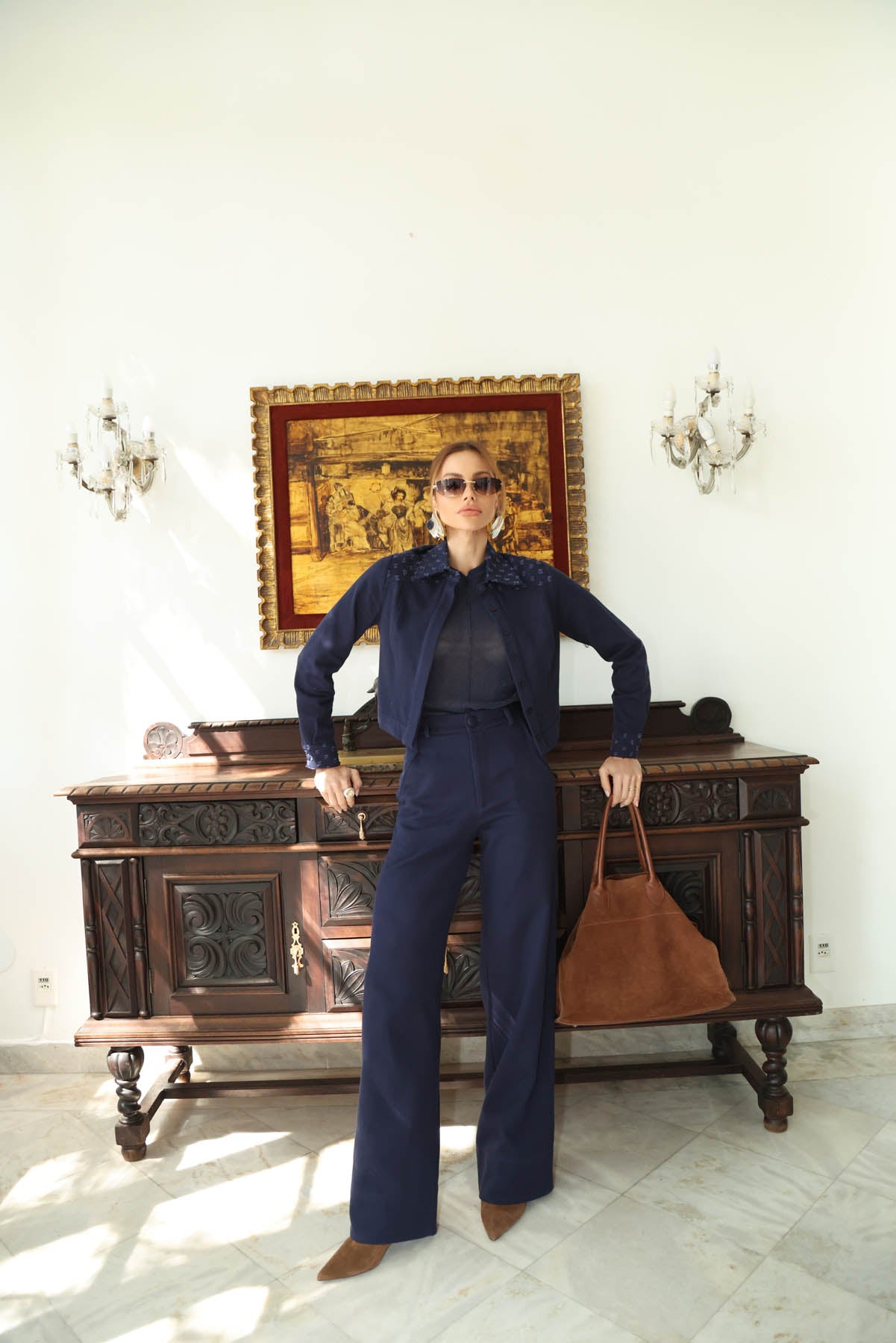 CALCA JEANS WIDE LEG 26315