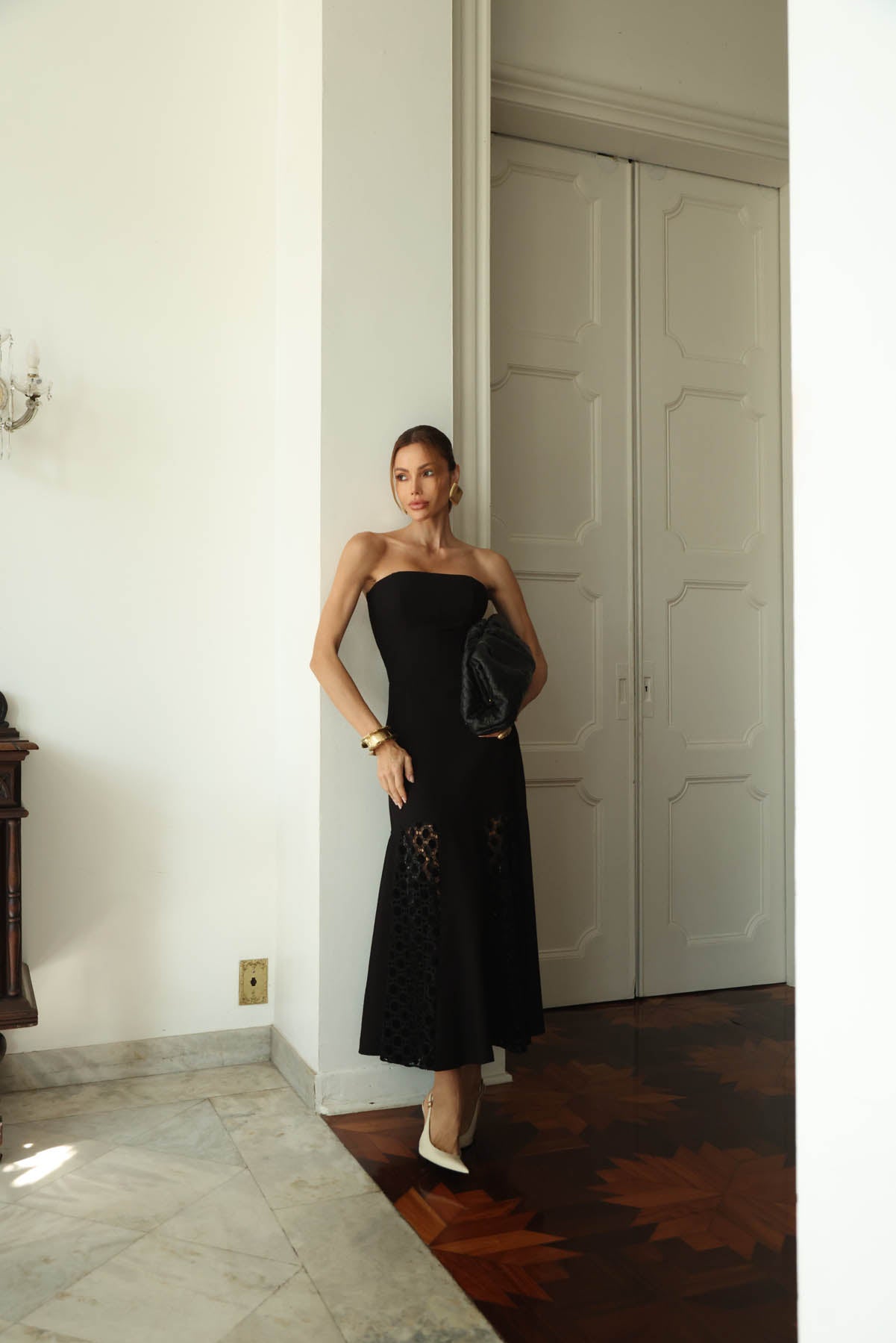 VESTIDO RECORTE RENDA 26354