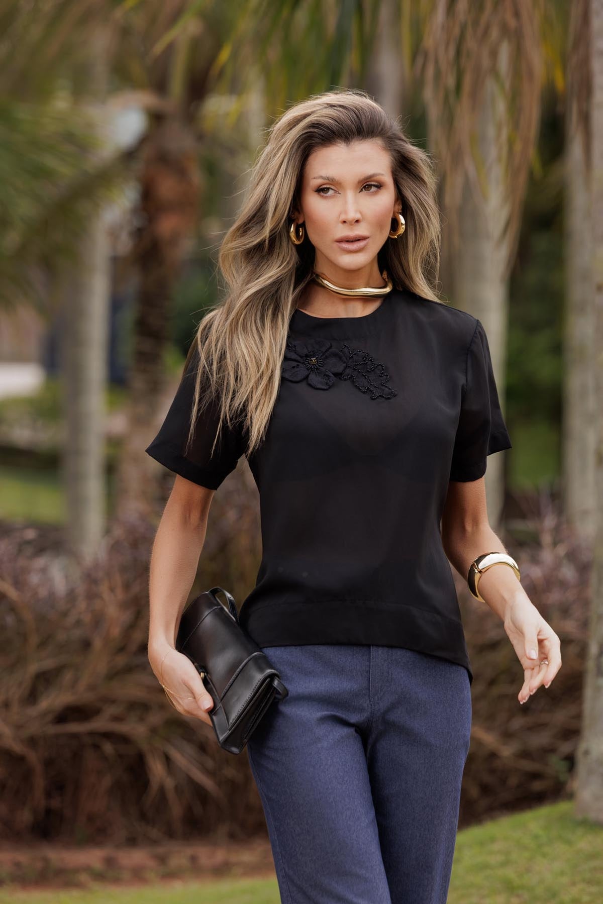 BLUSA APLIQUE RENDA 25646