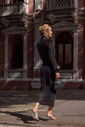 VESTIDO LUREX PLUMAS 26303