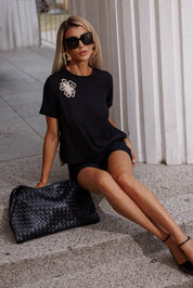 BLUSA COM FLOR APLICADA 26293
