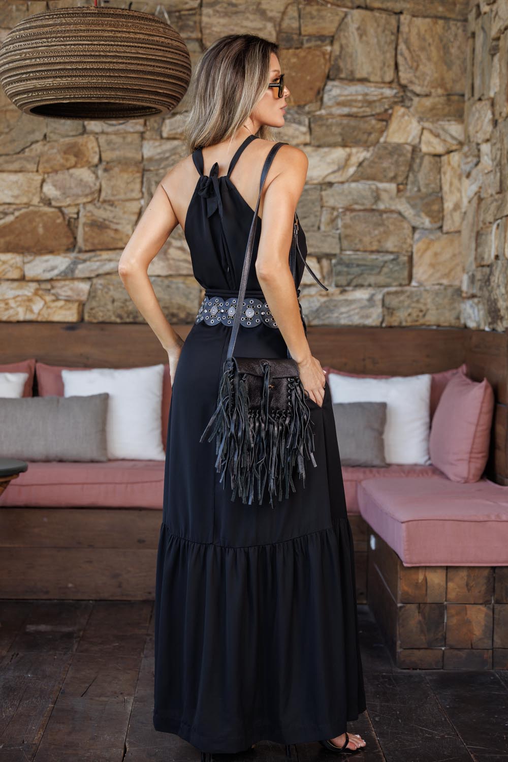 VESTIDO SOLTO COM CINTO TULIPA- 25091