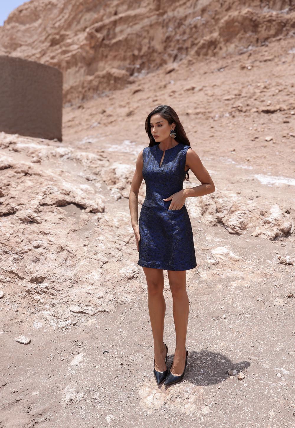 VESTIDO RETO DE JACQUARD 25217