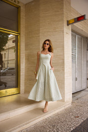 VESTIDO POA COM FLOR 3D 26673