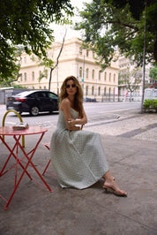 VESTIDO POA COM FLOR 3D 26673