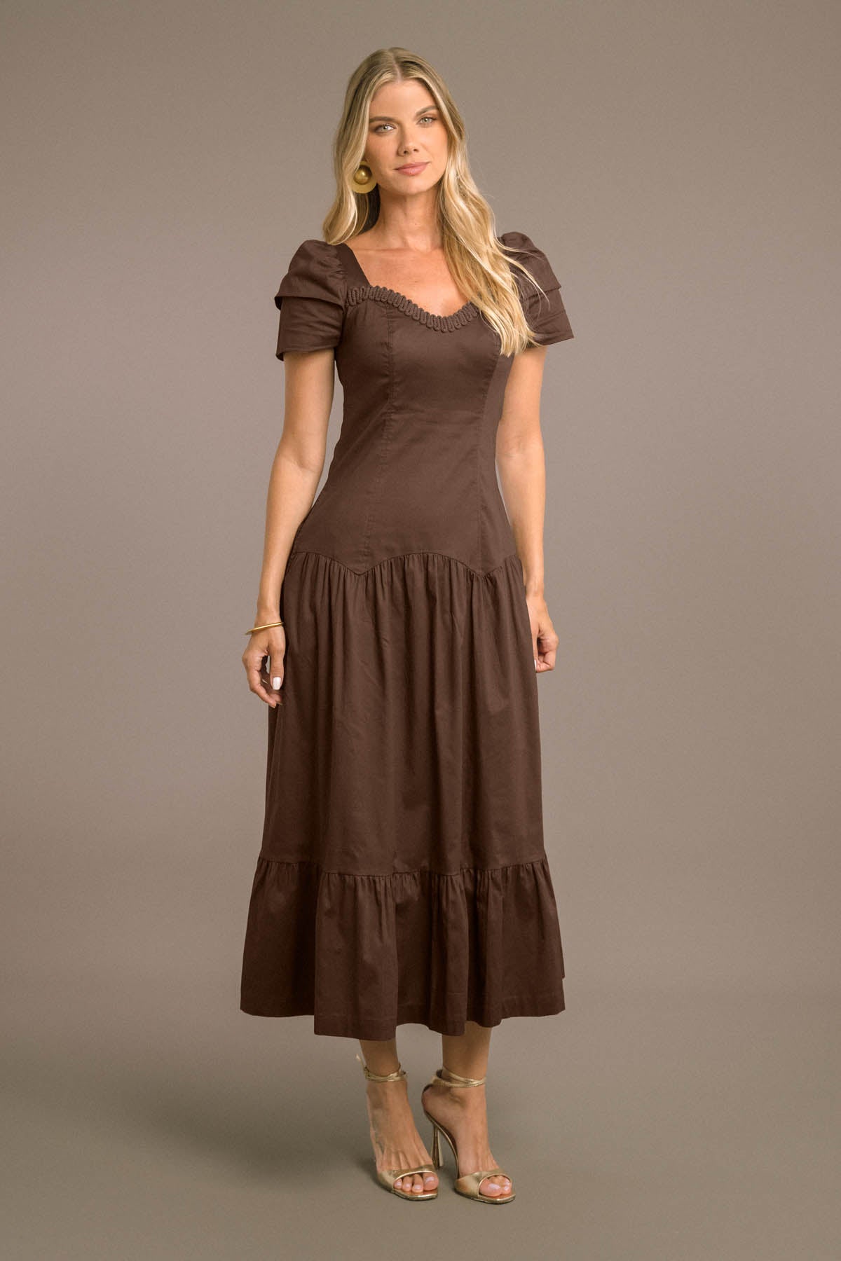 VESTIDO COM MANGA DUPLA 26086