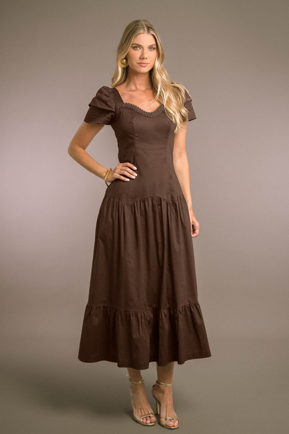 VESTIDO COM MANGA DUPLA 26086