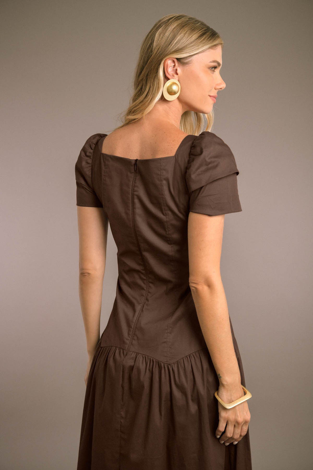 VESTIDO COM MANGA DUPLA 26086
