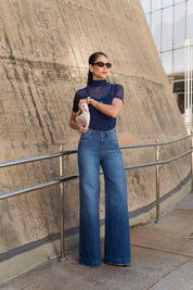 CALCA JEANS WIDE LEG 26396