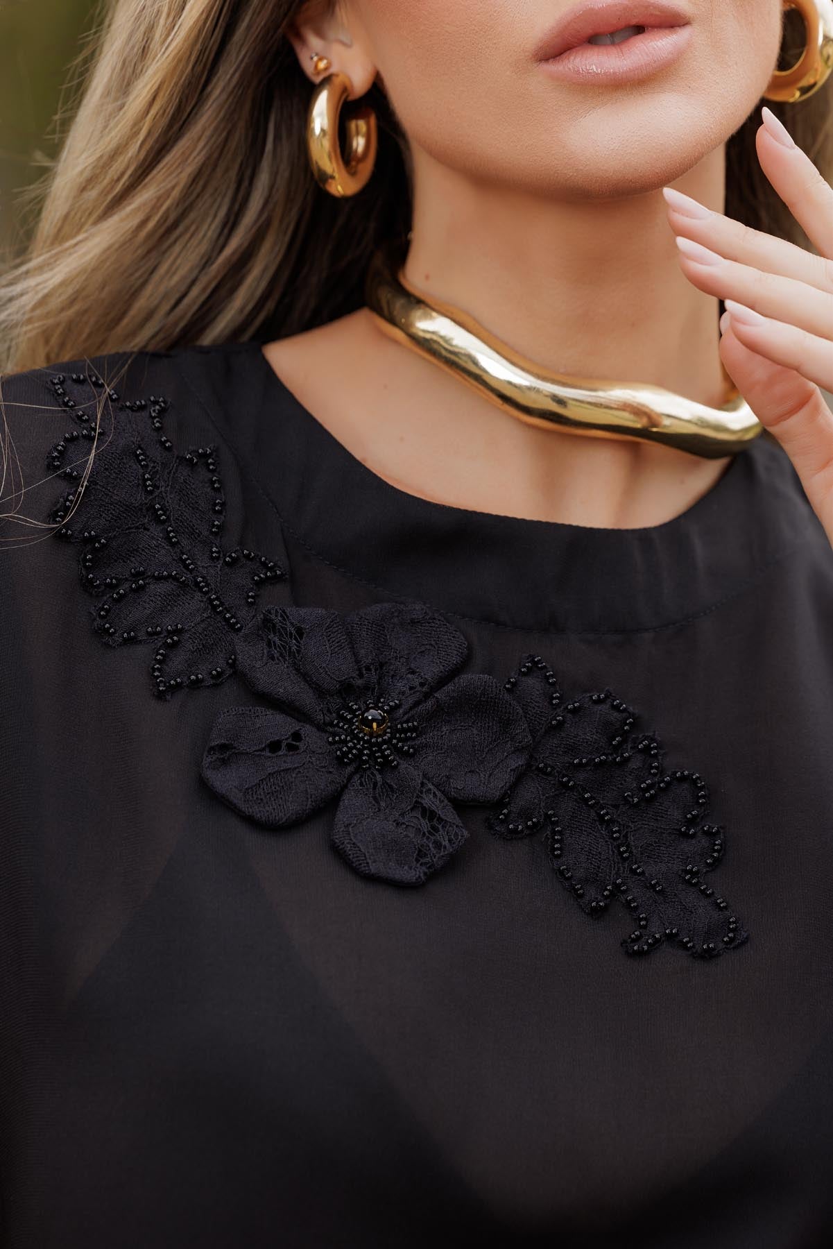 BLUSA APLIQUE RENDA 25646
