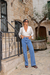 CALCA JEANS RETA CLARA 24644