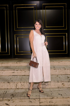 VESTIDO LINHO ZIPER FRONTAL 26157