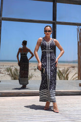 VESTIDO COM MIX DE ESTAMPAS - 25259