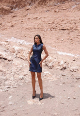 VESTIDO RETO DE JACQUARD- 25217