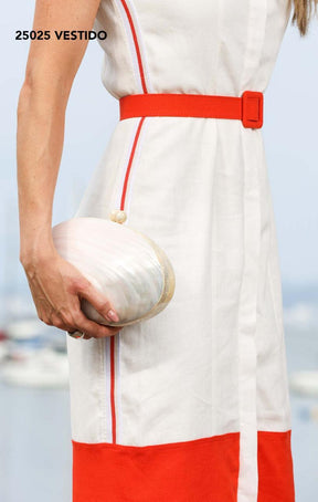 VESTIDO COM TRICOT NA LATERAL 25025